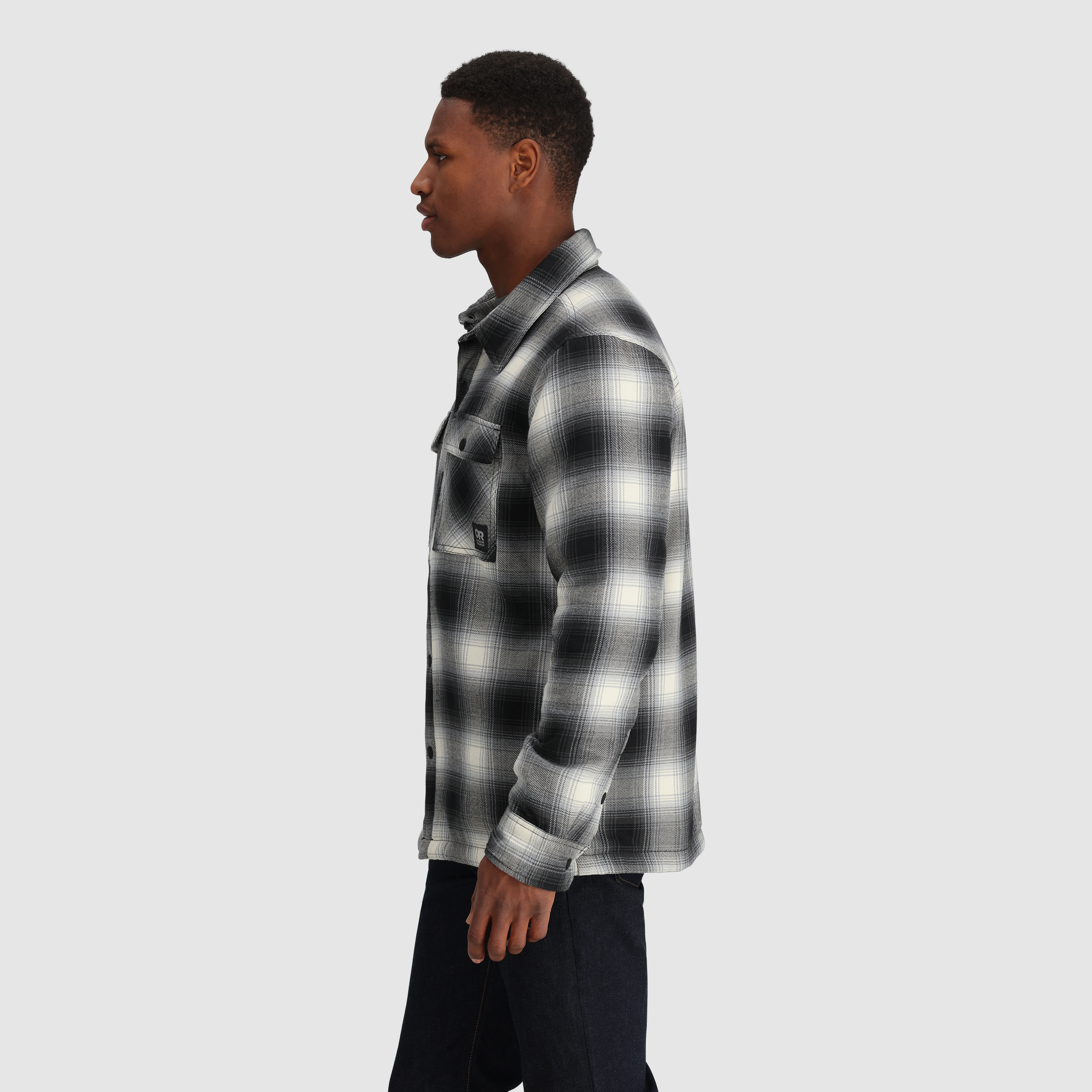 Men's Feedback Sherpa Fleece Lined Flannel Shirt Jacket