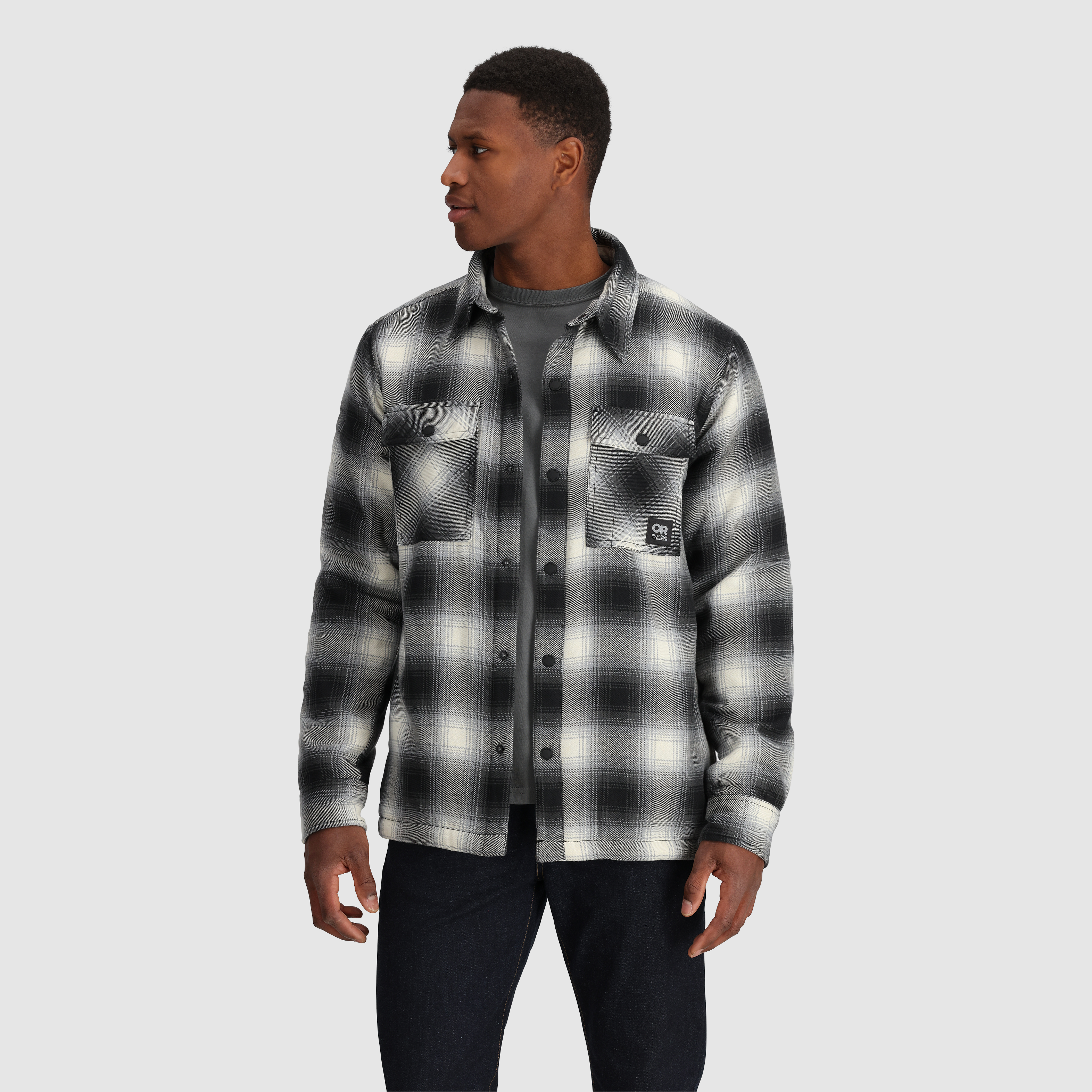 Men's Feedback Sherpa Fleece Lined Flannel Shirt Jacket