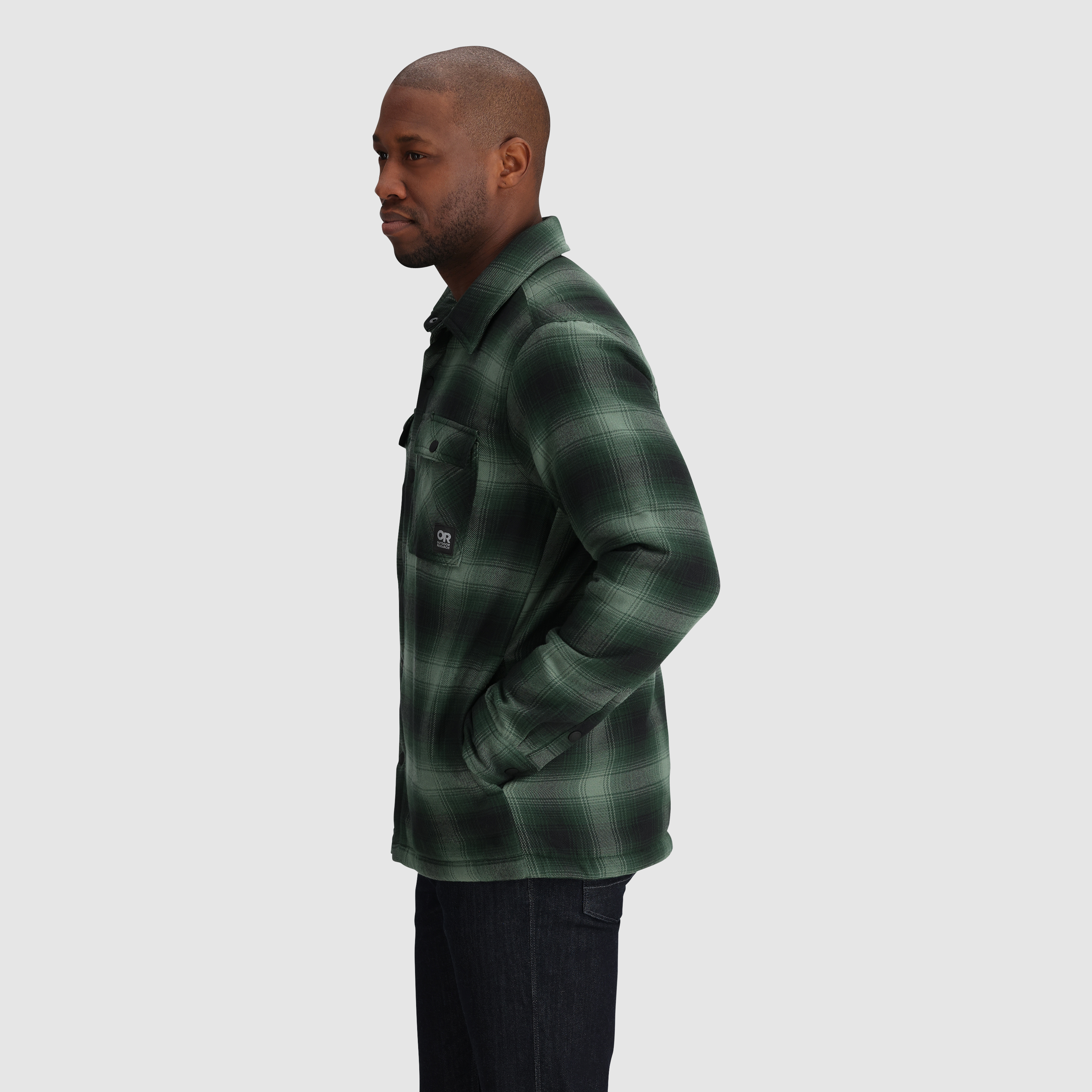 Men's Feedback Sherpa Fleece Lined Flannel Shirt Jacket