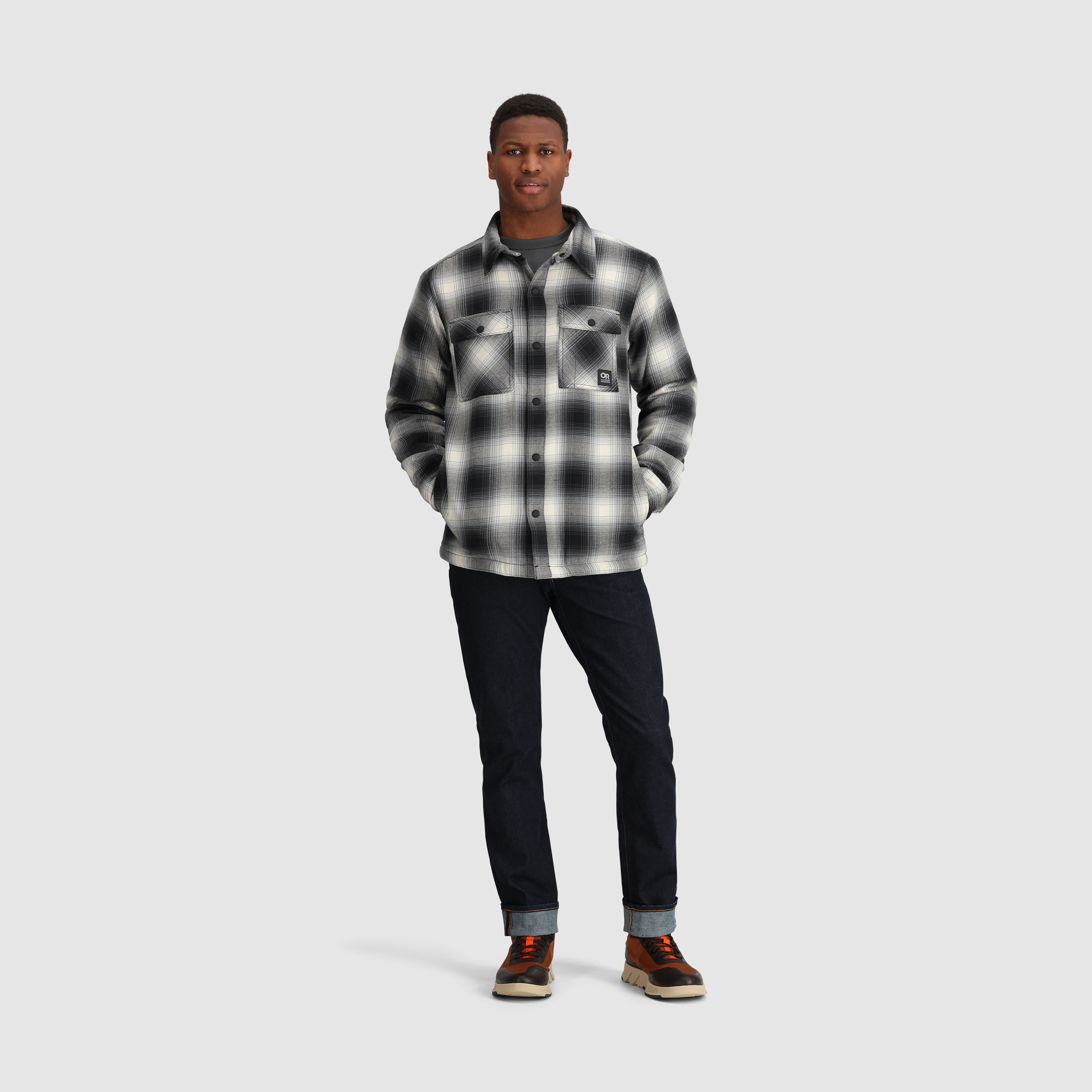 Men's Feedback Sherpa Fleece Lined Flannel Shirt Jacket