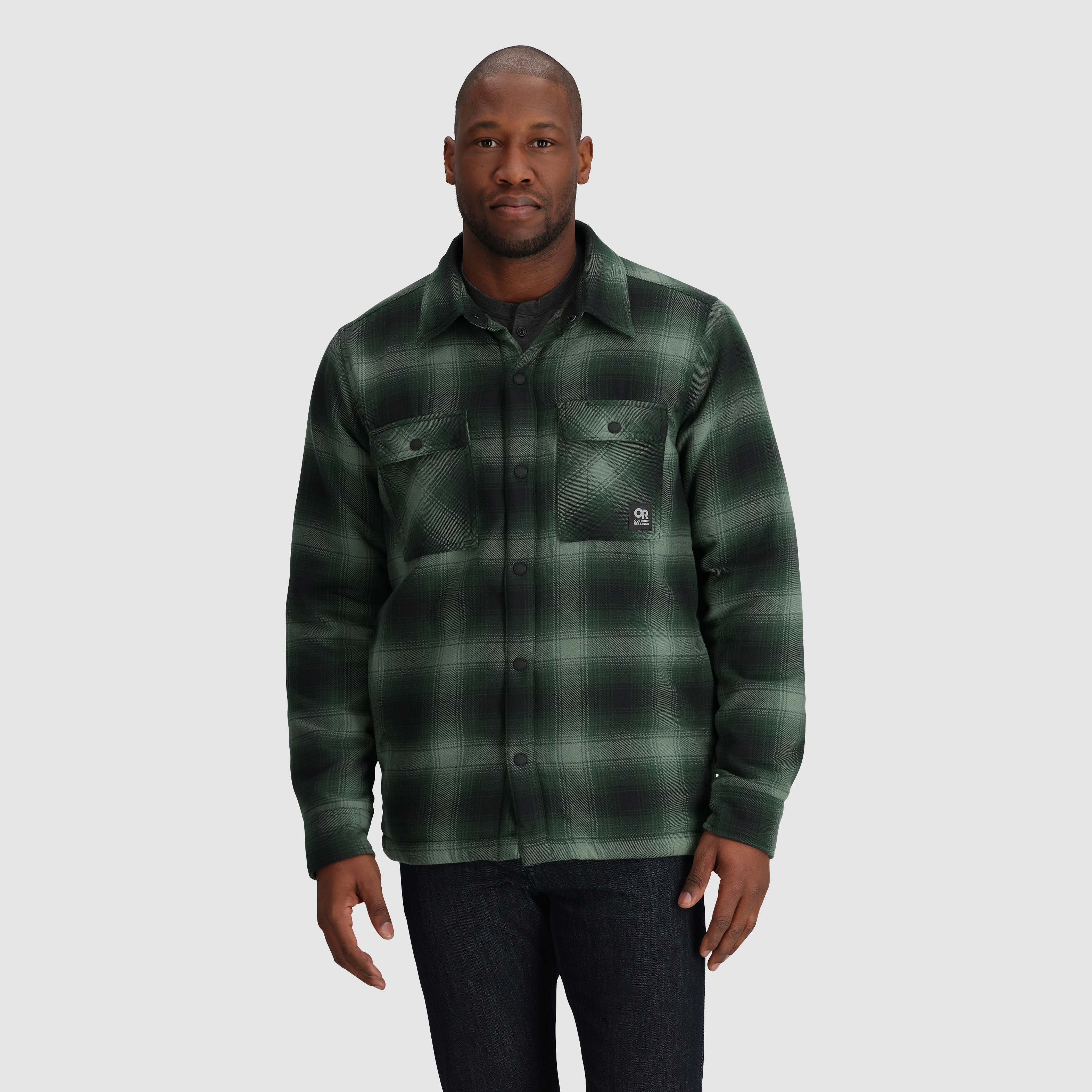 Men's Feedback Sherpa Fleece Lined Flannel Shirt Jacket