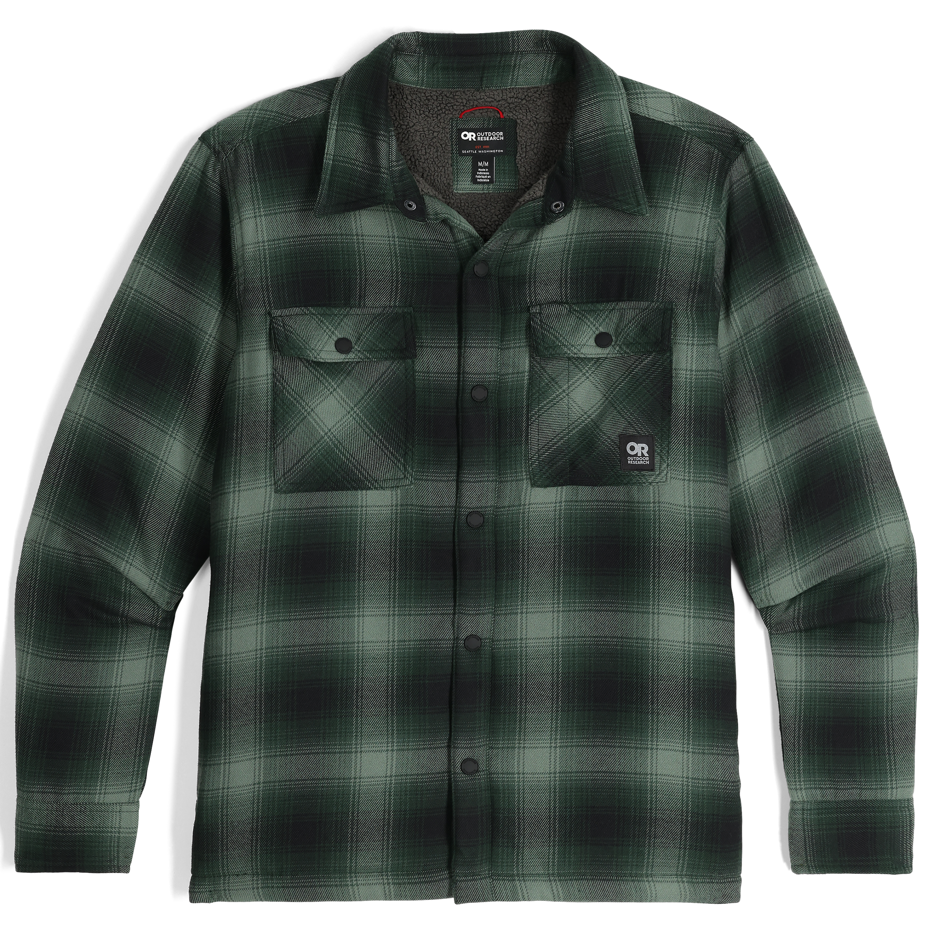 Men's Feedback Sherpa Fleece Lined Flannel Shirt Jacket