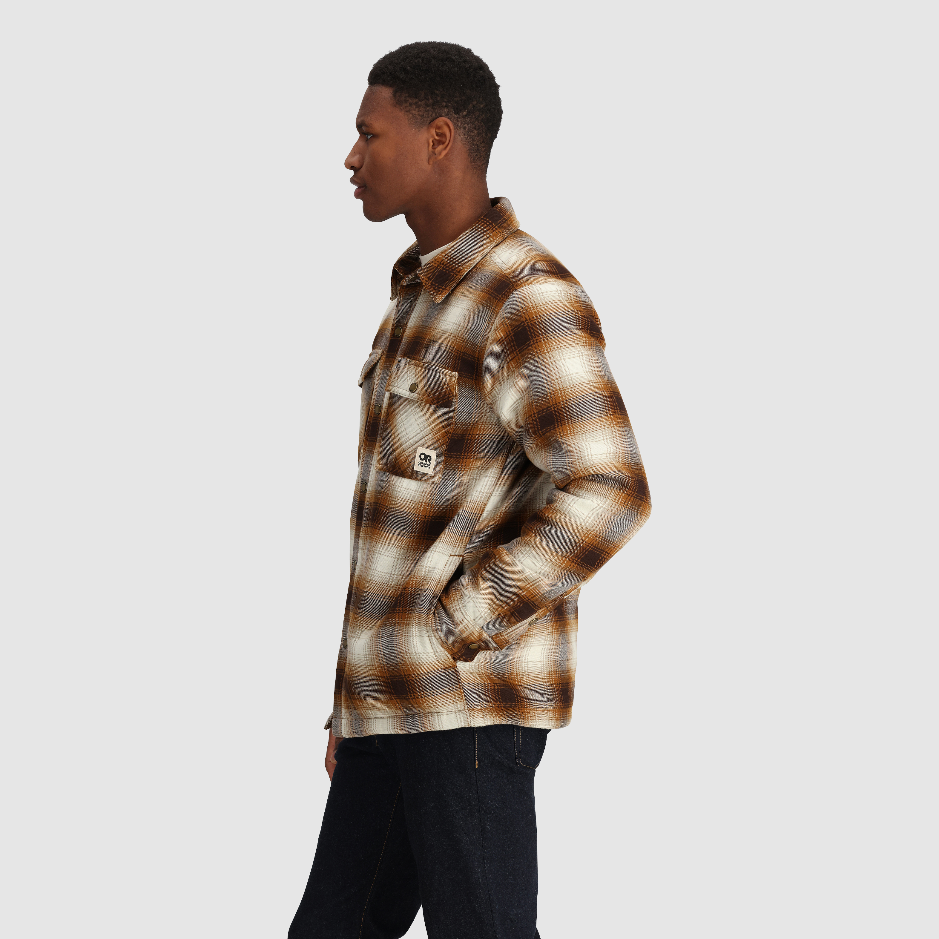 Men's Feedback Sherpa Fleece Lined Flannel Shirt Jacket