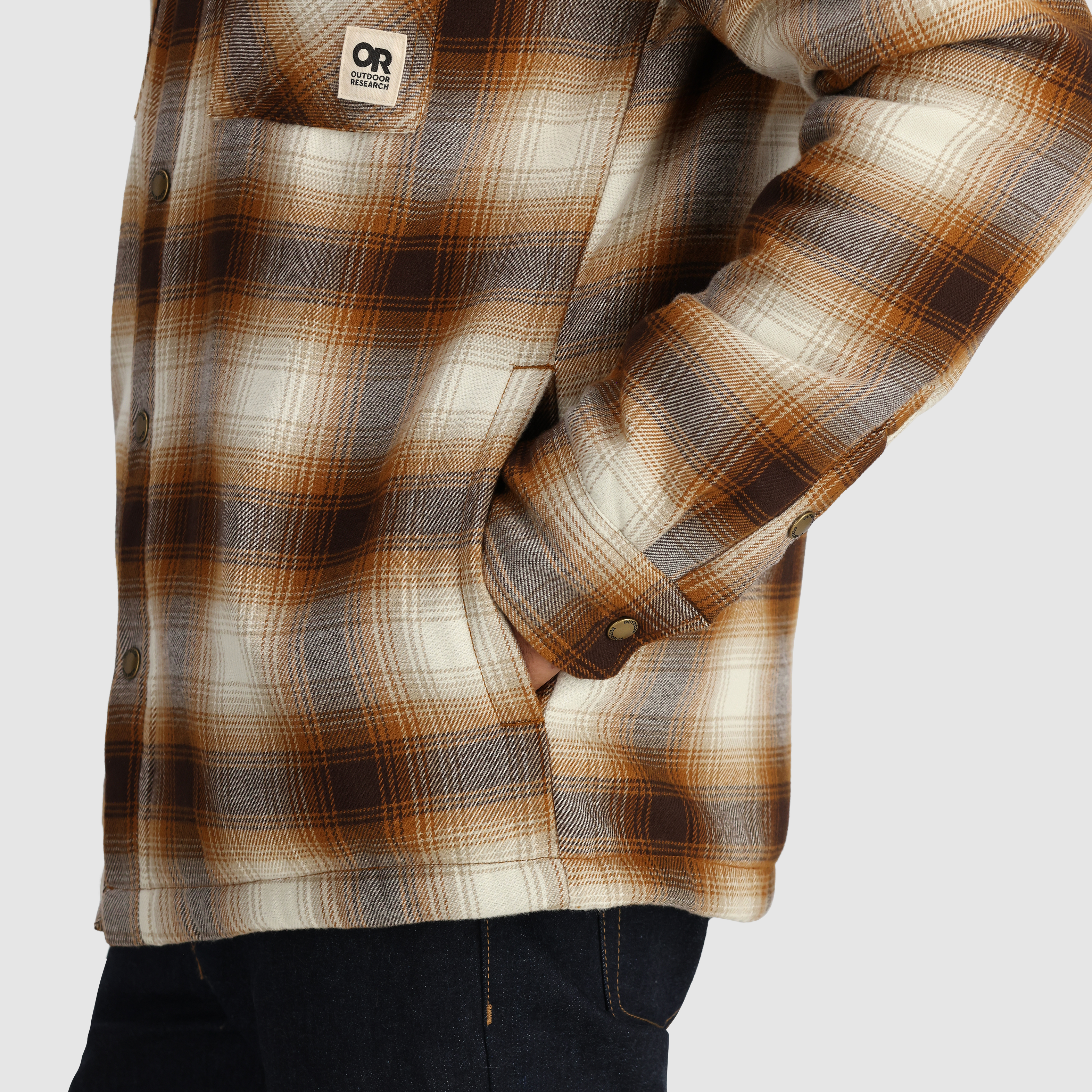 Men's Feedback Sherpa Fleece Lined Flannel Shirt Jacket